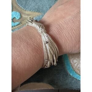 ⭐️ Calgaro Sterling Silver Woven Bracelet Made In Italy 7”